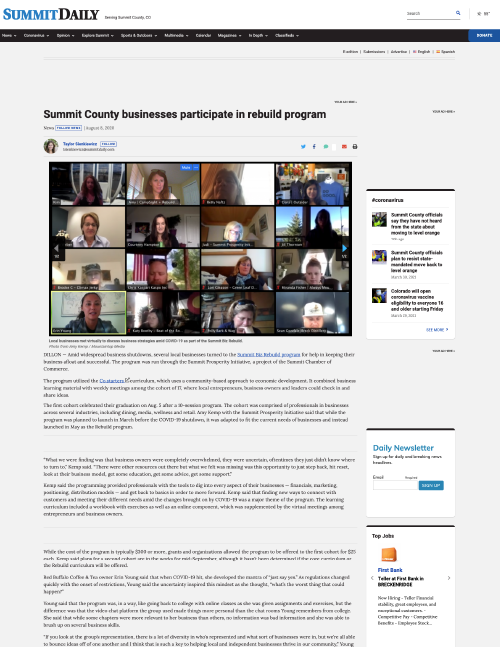 Summit County businesses participate in Rebuild Program offered by the Summit Prosperity Initiative