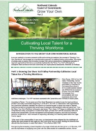 Growing Your Own Workforce Part 2 – Growing Our Own: Vail Valley Partnership Cultivates Local Talent for a Thriving Workforce