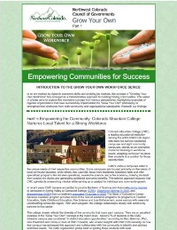 Growing Your Own Workforce Part 1 – Empowering the Community: Colorado Mountain College Nurtures Local Talent for a Strong Workforce