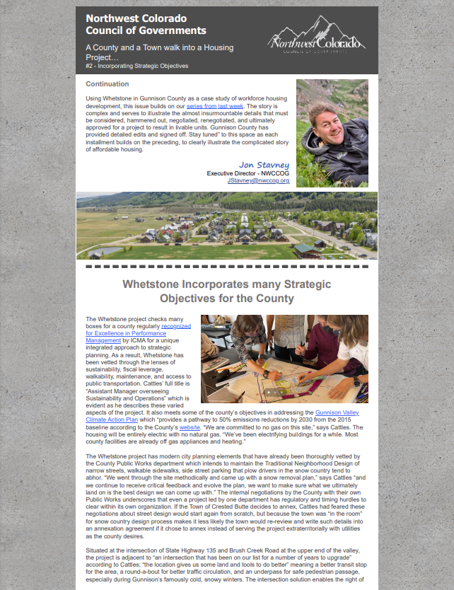 #2 Whetstone Incorporates many Strategic Objectives for the County