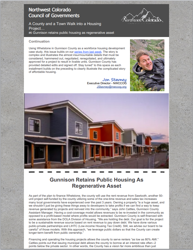 #6 Gunnison Retains Public Housing As Regenerative Asset